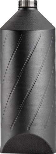 Black plastic bottle with screw cap