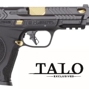 Black and gold Smith & Wesson pistol