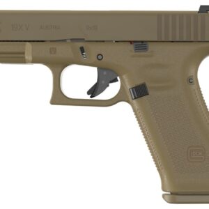 Glock 19X V handgun in tan color