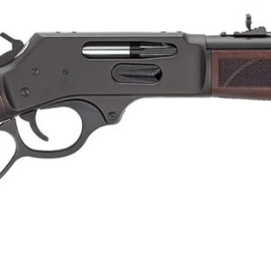 Side view of a lever-action rifle