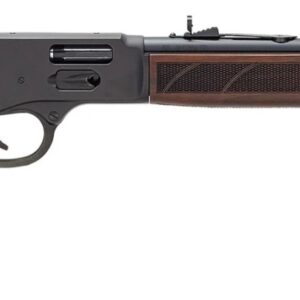Lever-action rifle with wooden stock
