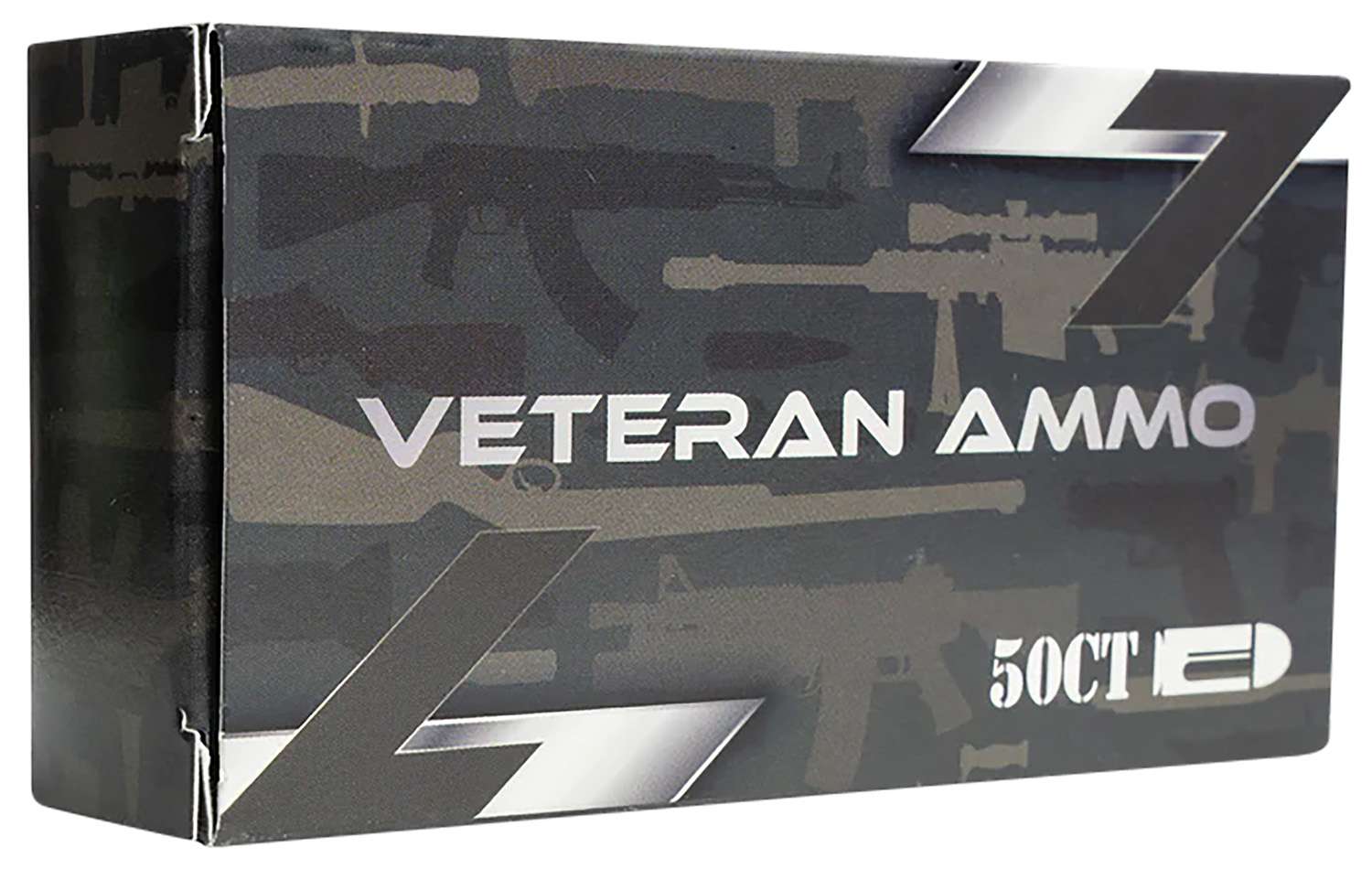 Box of Veteran Ammo with camouflage design