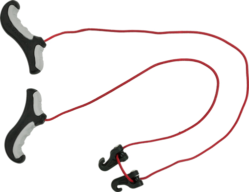 Red resistance band with handles and door anchor