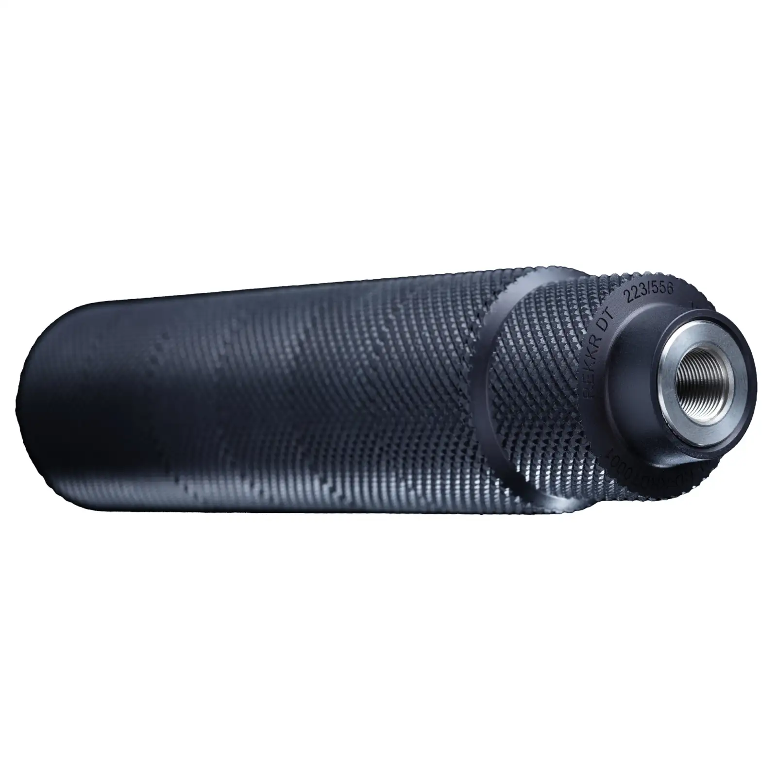 Black cylindrical suppressor with textured surface
