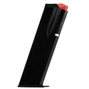 Black magazine with red tip