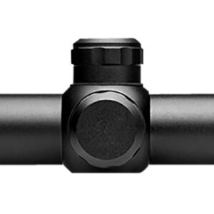 Black rifle scope isolated on white background