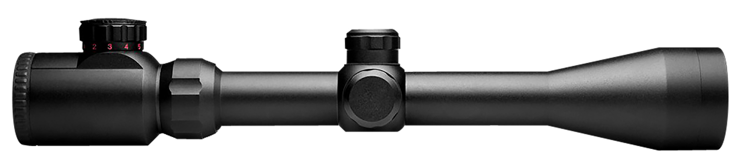 Black rifle scope isolated on white background