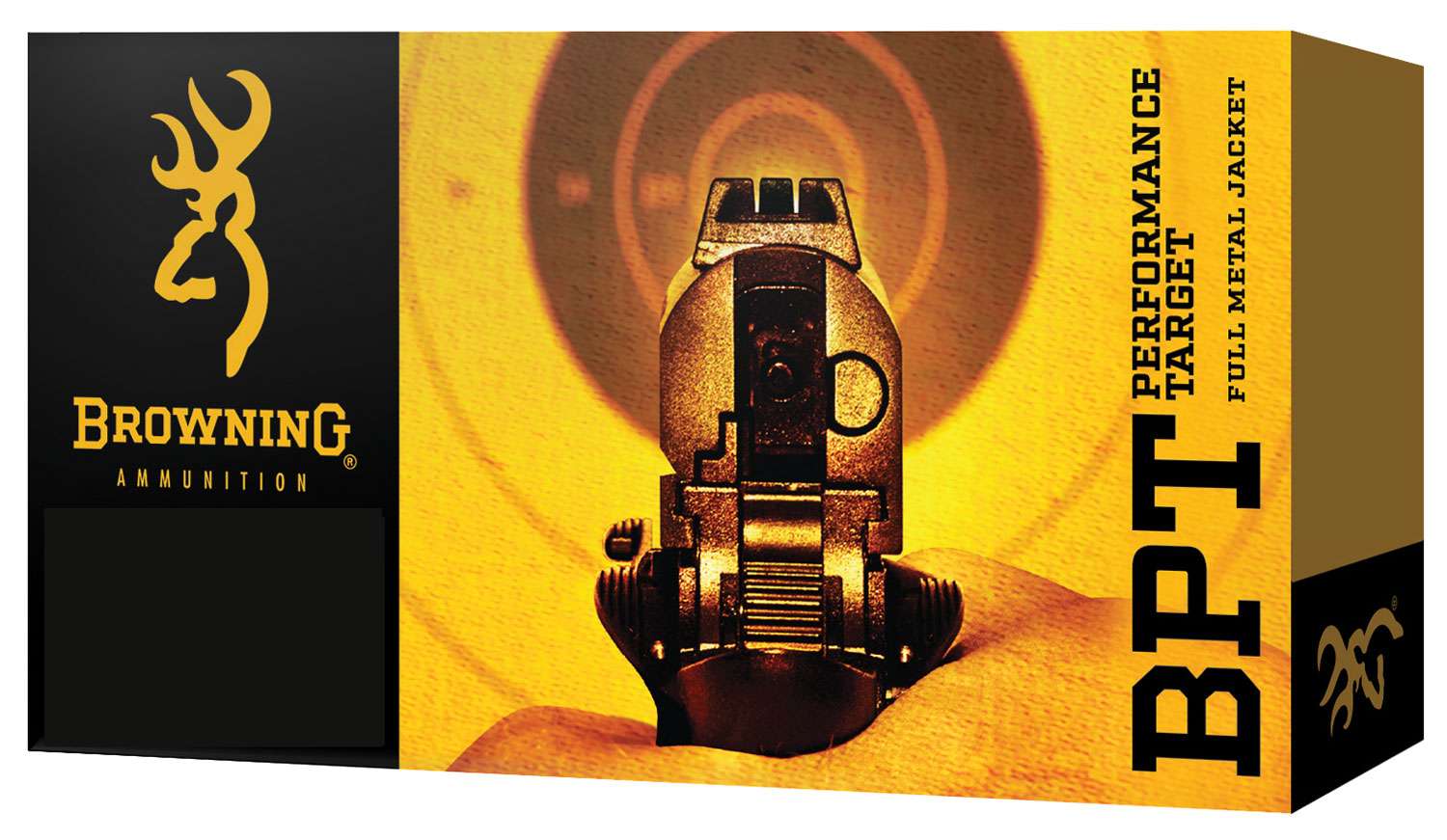 Browning BPT handgun ammunition box with target graphic