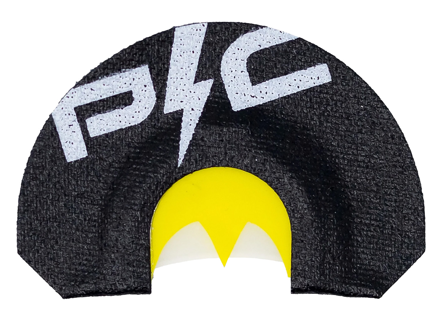 Black PYC turkey diaphragm call with yellow center