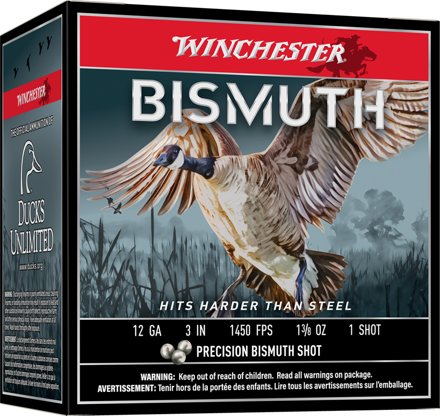 Winchester Bismuth ammunition box with duck graphic