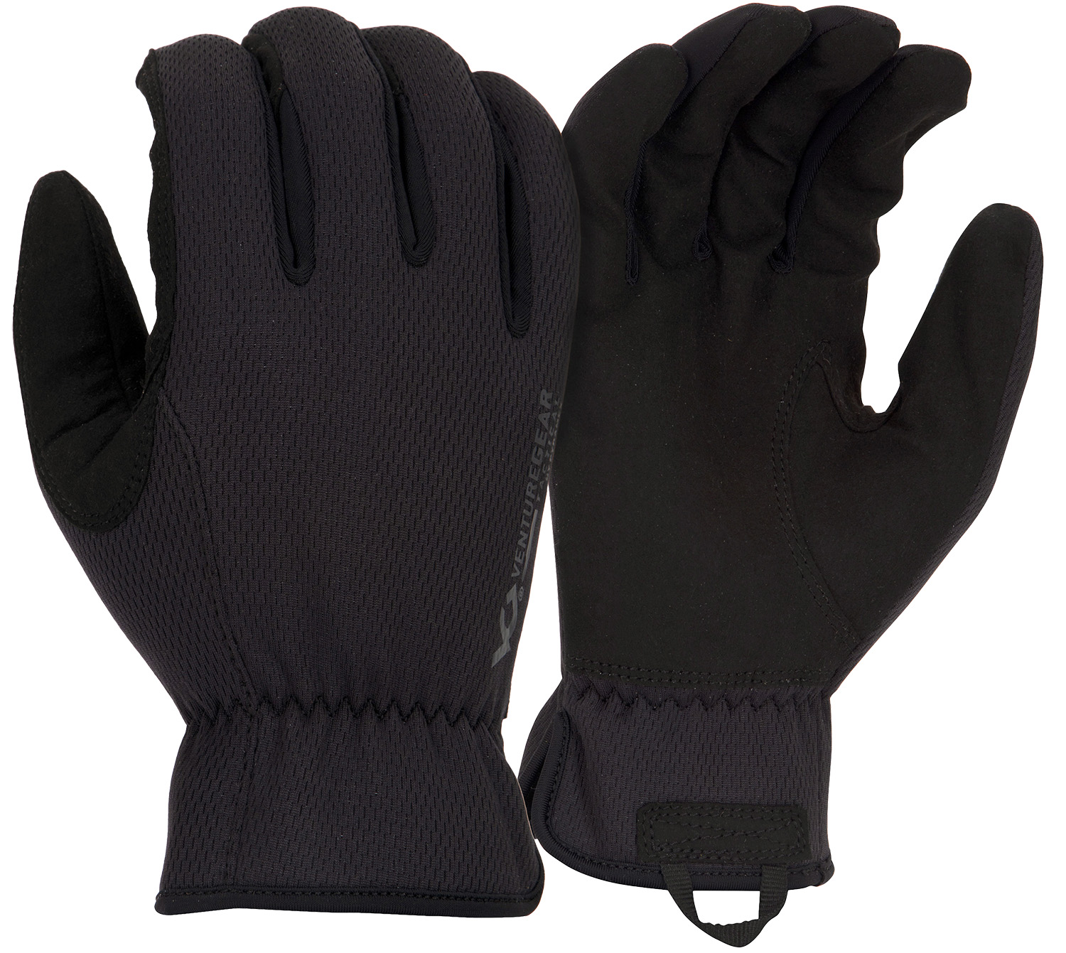 Pair of black insulated winter gloves