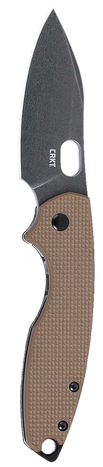 Folding pocket knife with tan textured handle