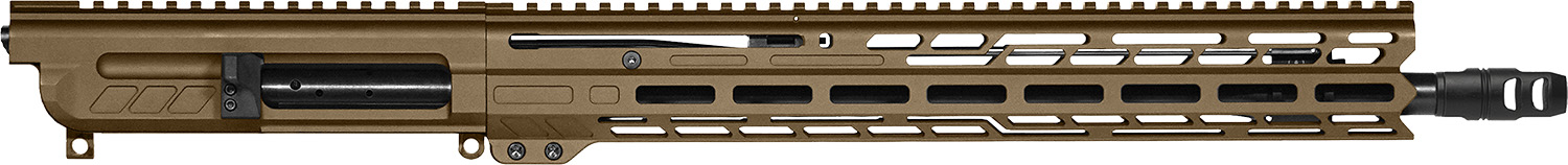 Brown rifle upper receiver with ventilation holes