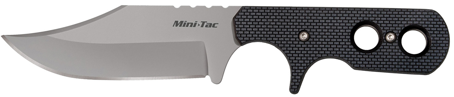 Mini Tac fixed-blade knife with textured handle
