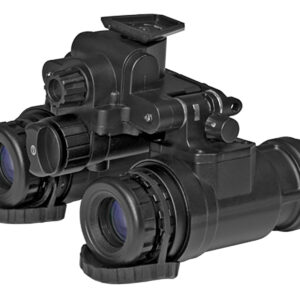 Black night vision binocular device isolated