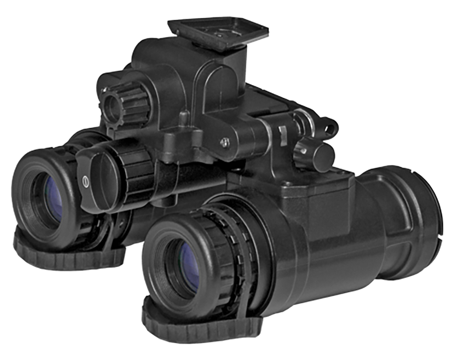 Black night vision binocular device isolated