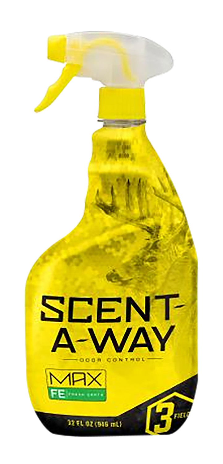 Yellow Scent-A-Way odor control spray bottle
