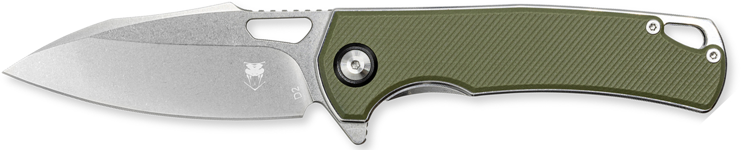 Green-handled folding pocket knife with silver blade