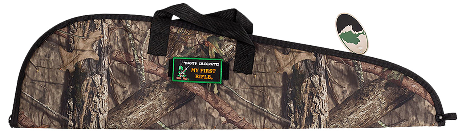 Camouflage rifle case with handles and logo patch