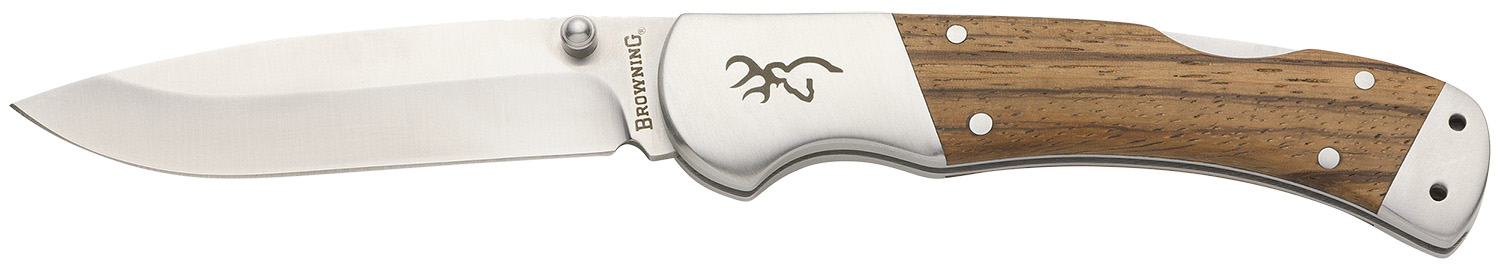Browning folding knife with wooden handle