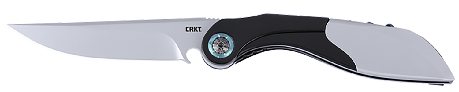 CRKT folding knife with silver blade