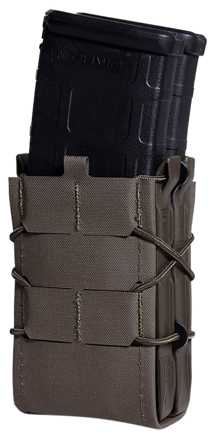 Rifle magazine in tactical fabric pouch