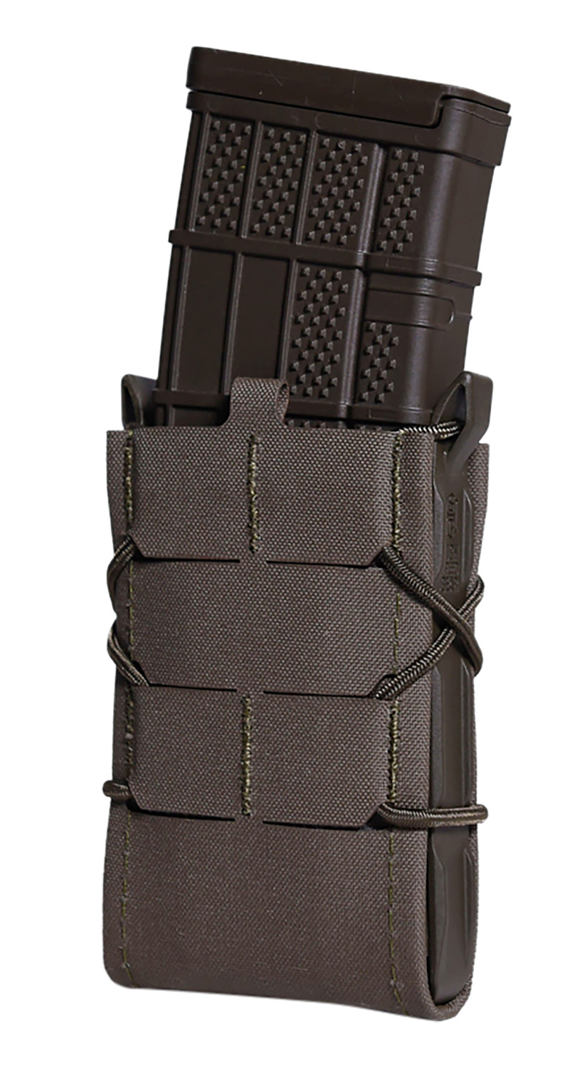 Rifle magazine in tactical fabric pouch