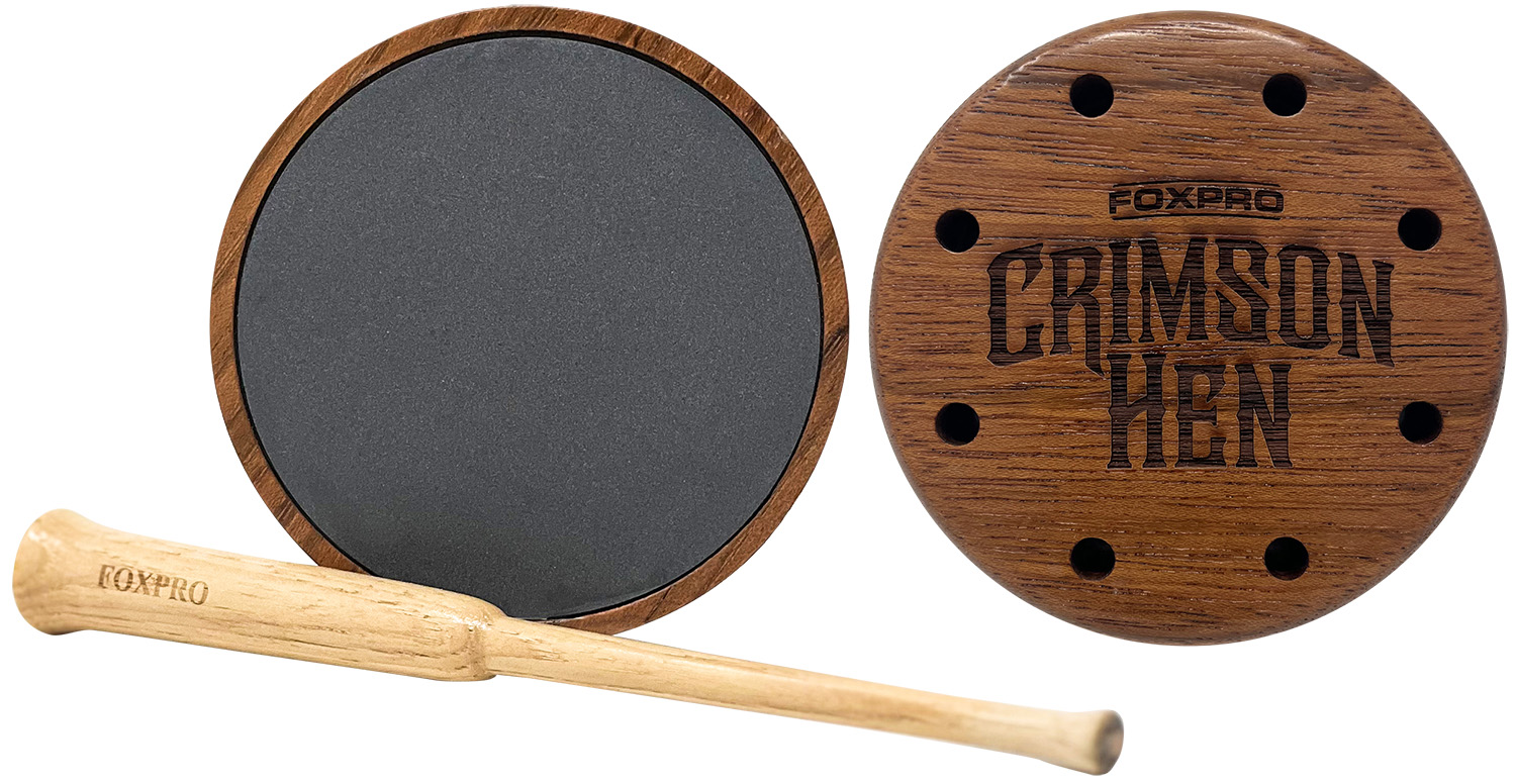 Foxpro Crimson Hen turkey pot call and striker