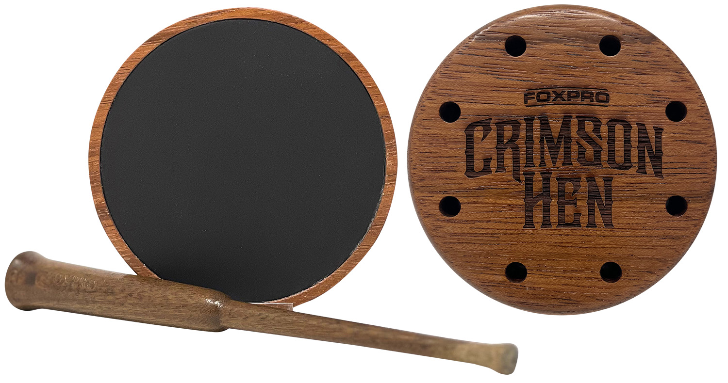 Wooden FOXPRO Crimson Hen turkey call with striker