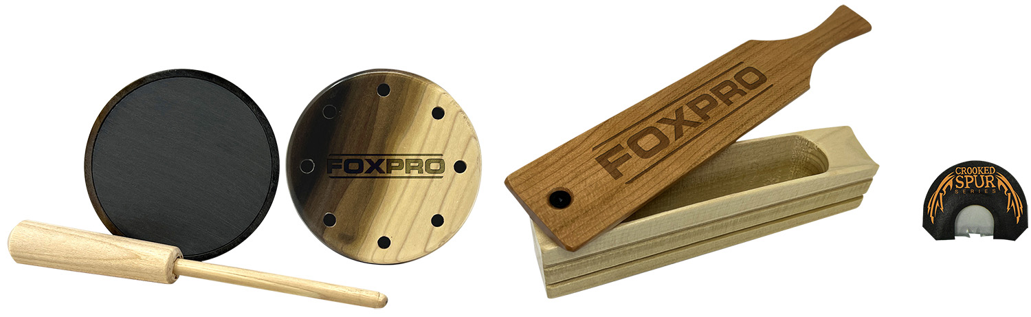 FOXPRO wooden and metal game calls set
