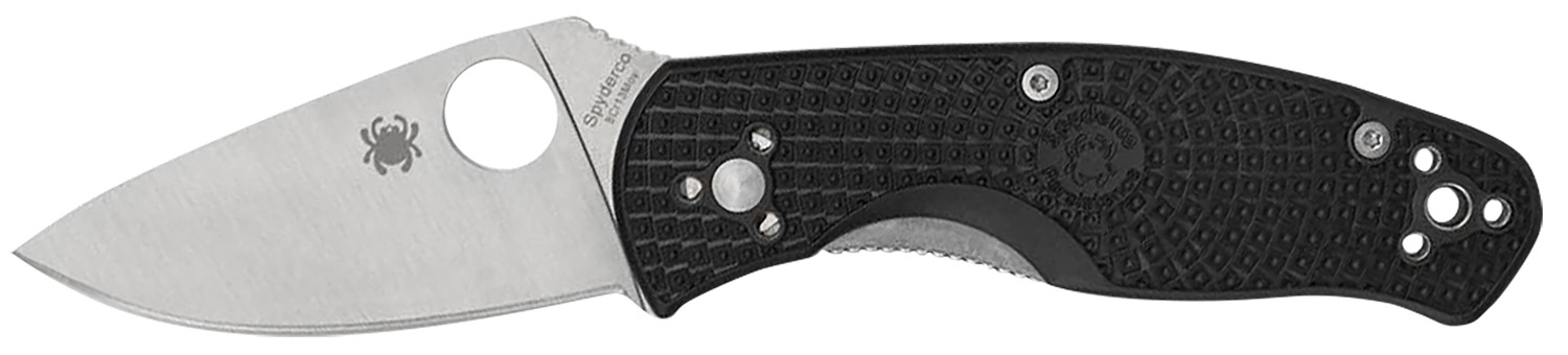 Black folding pocket knife with stainless steel blade