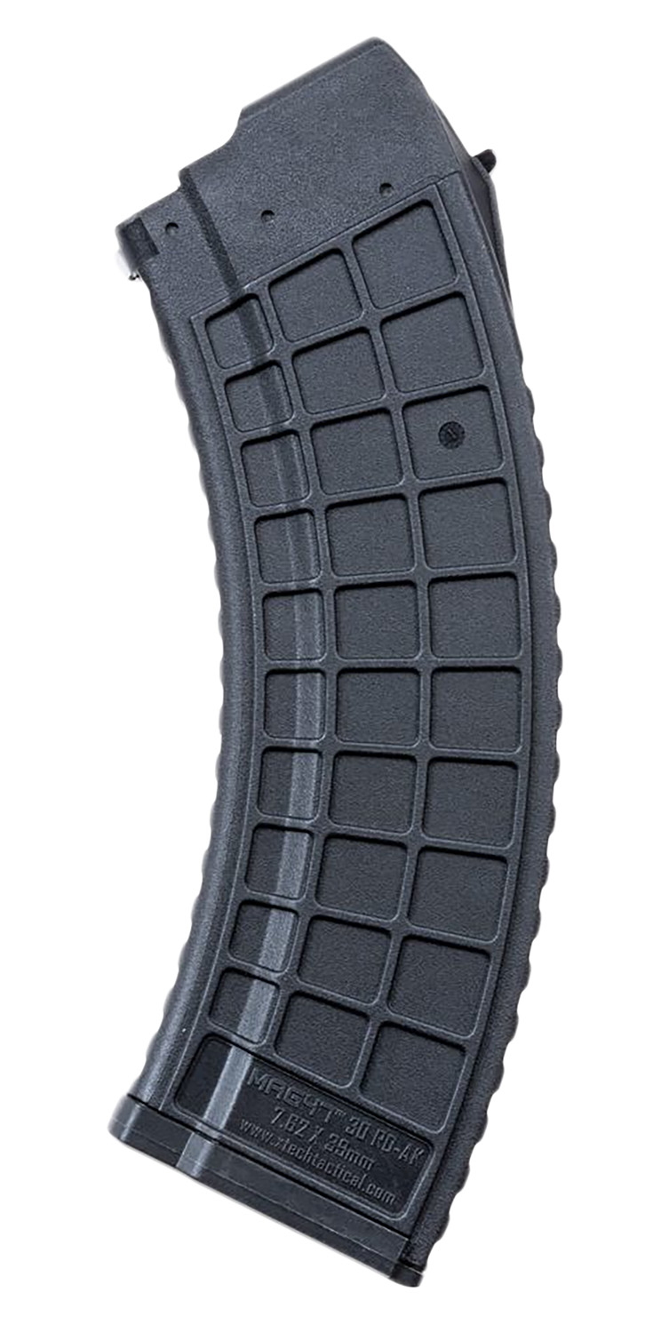 Black polymer AK-style rifle magazine