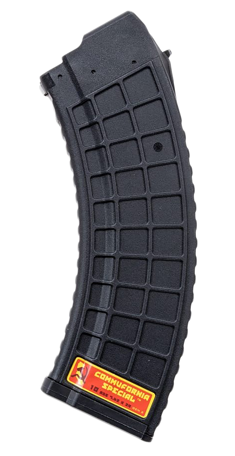 Black polymer 7.62x39 rifle magazine