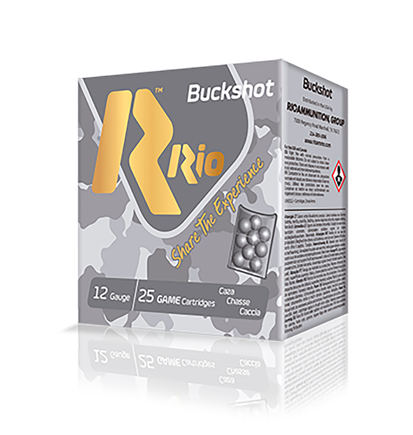 Rio Buckshot 12-gauge game cartridges box