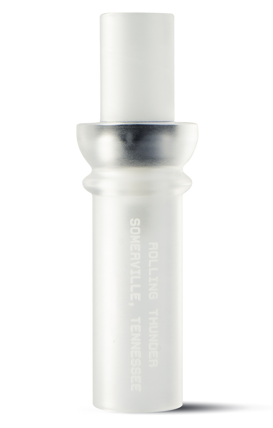 White and silver Rolling Thunder duck call