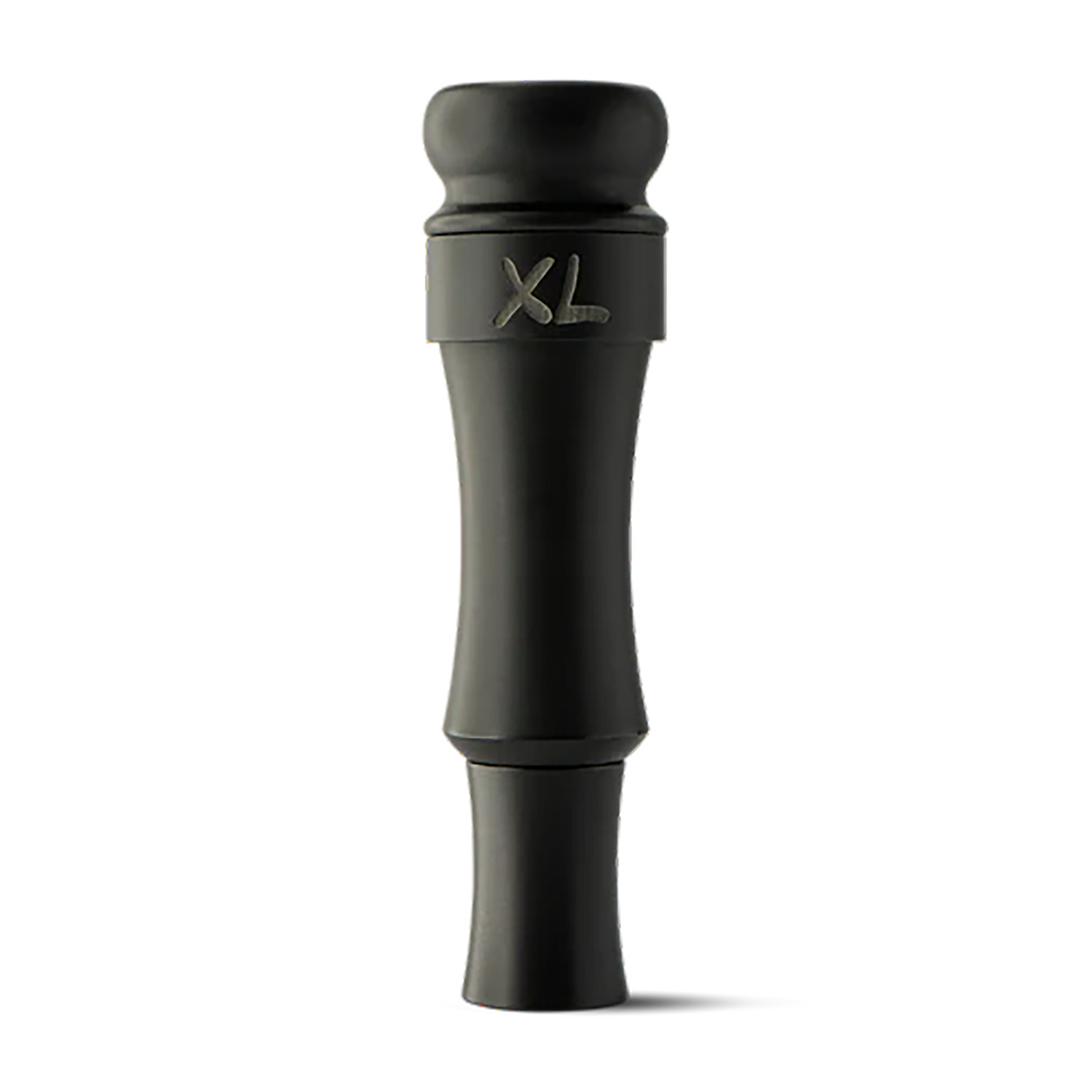 Black XL duck call on white background