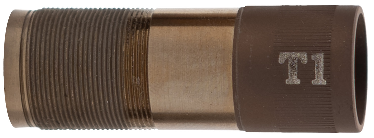 Threaded metal choke tube marked T1