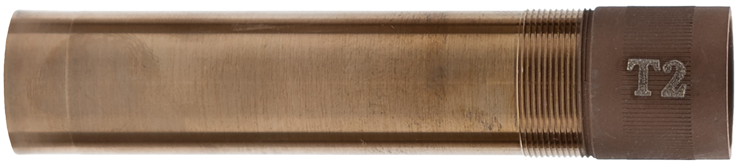 Brass threaded metal tube marked T2