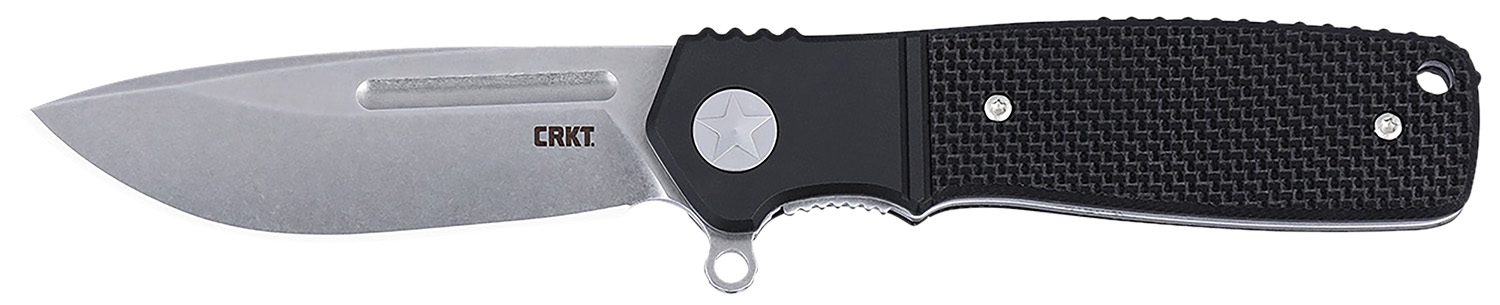 CRKT folding pocket knife with black handle