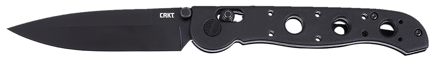 Black CRKT folding knife with perforated handle