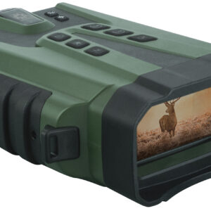 Green handheld thermal monocular with deer display