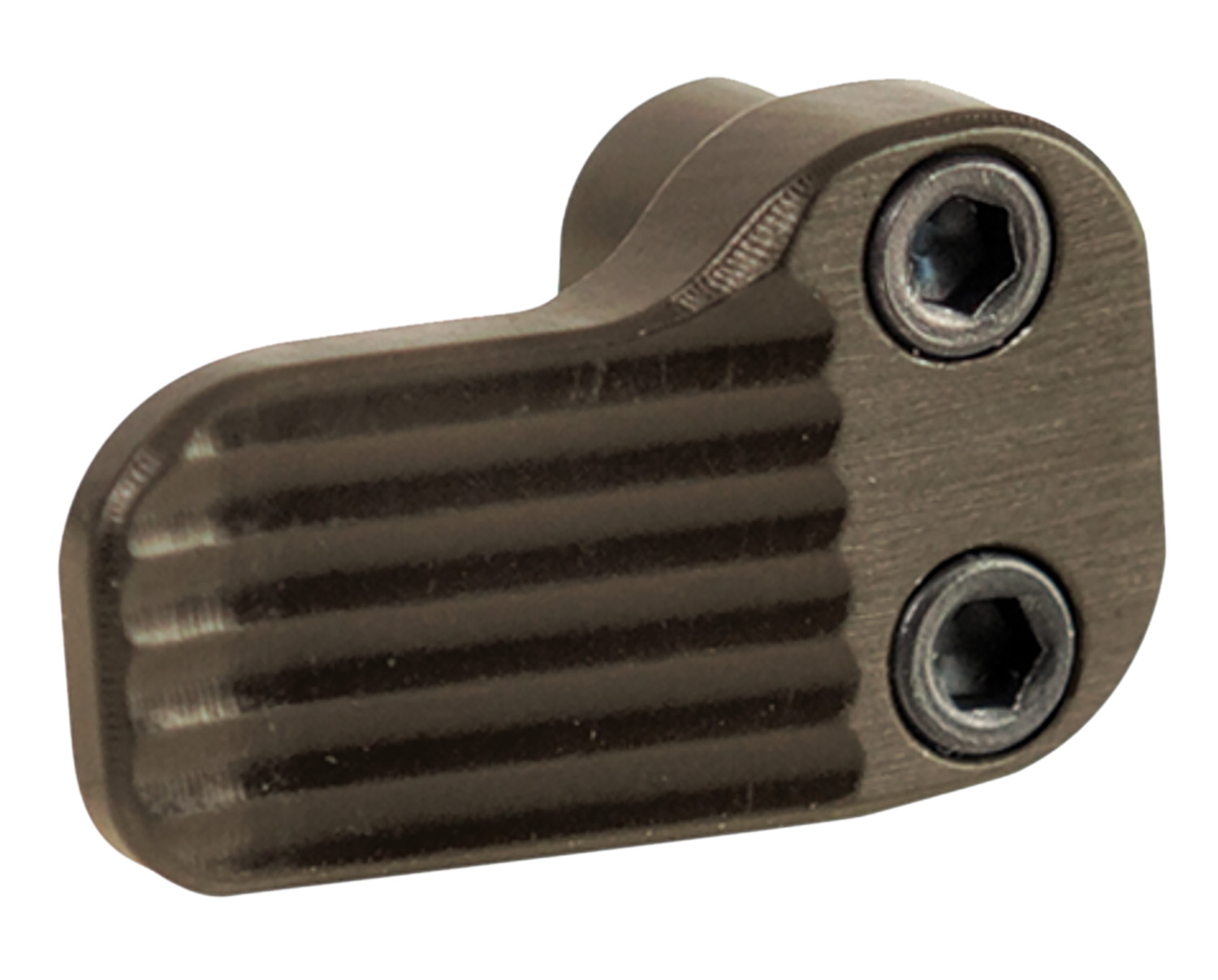 Brown metal bracket with two hex screws