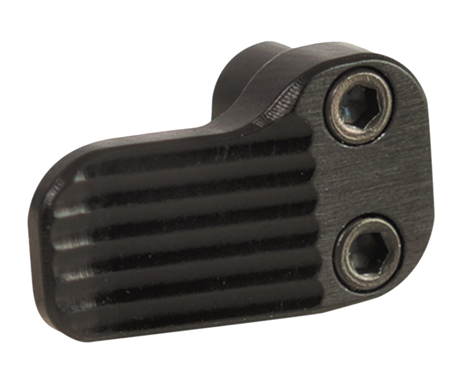 Black metal lever with two hex screws