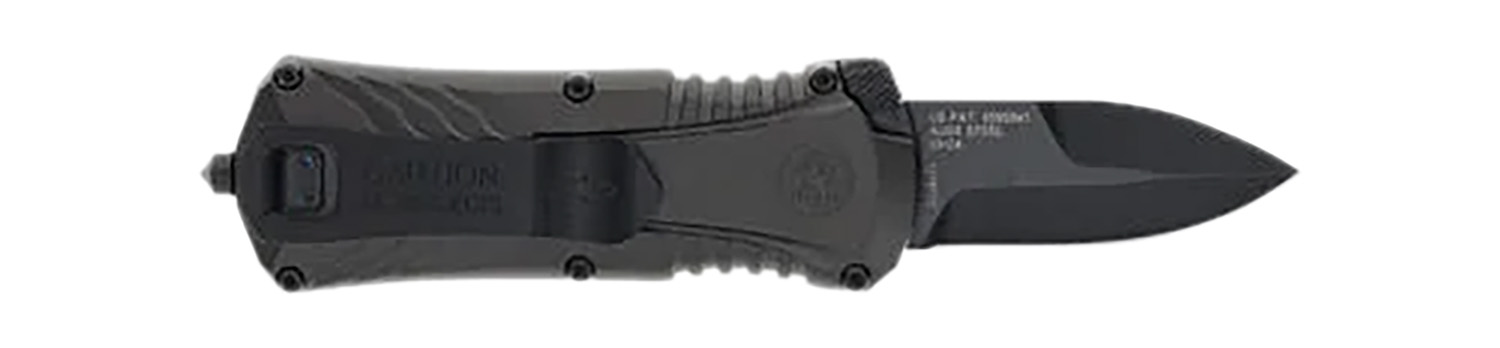 Black tactical folding knife with pocket clip