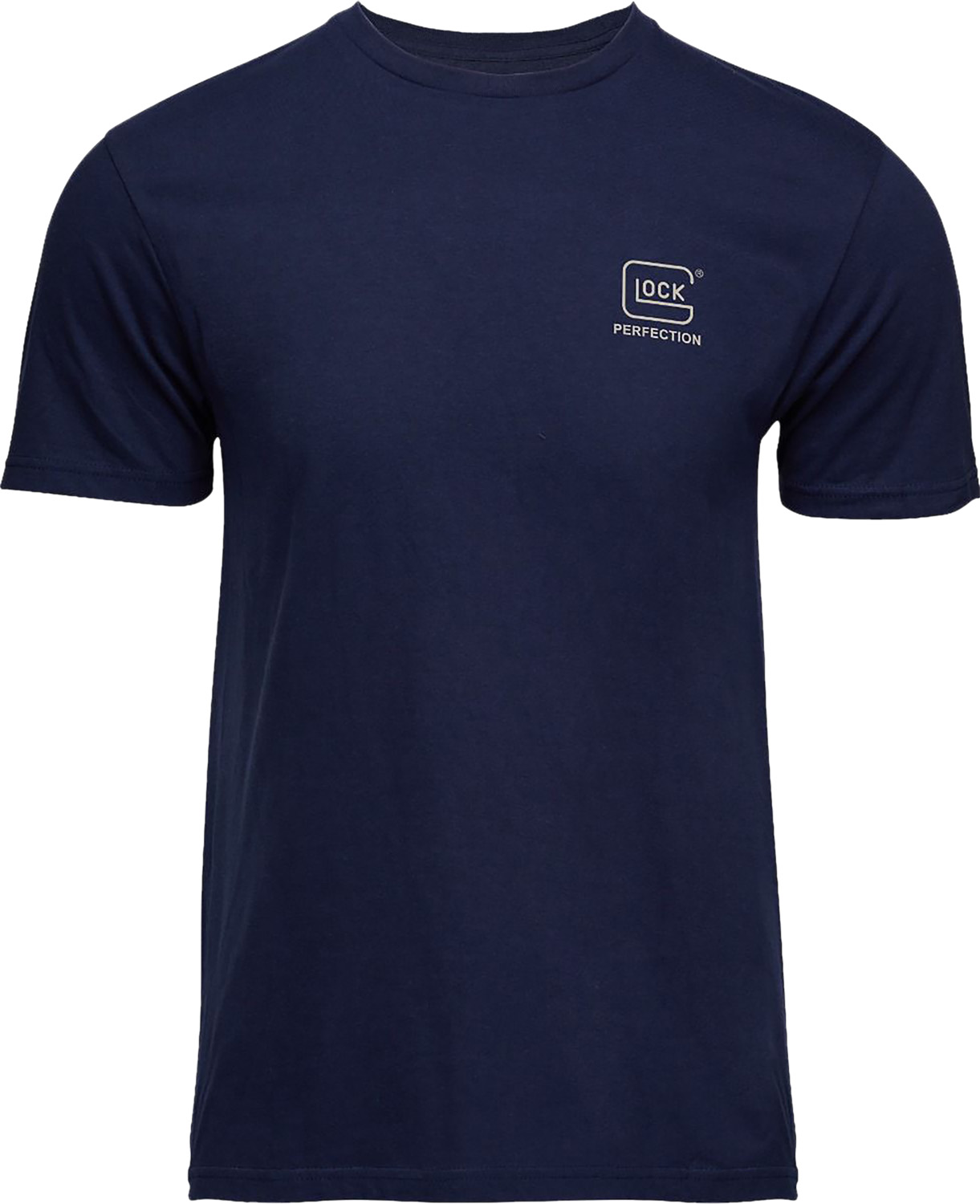 Navy blue T-shirt with Lock Perfection logo
