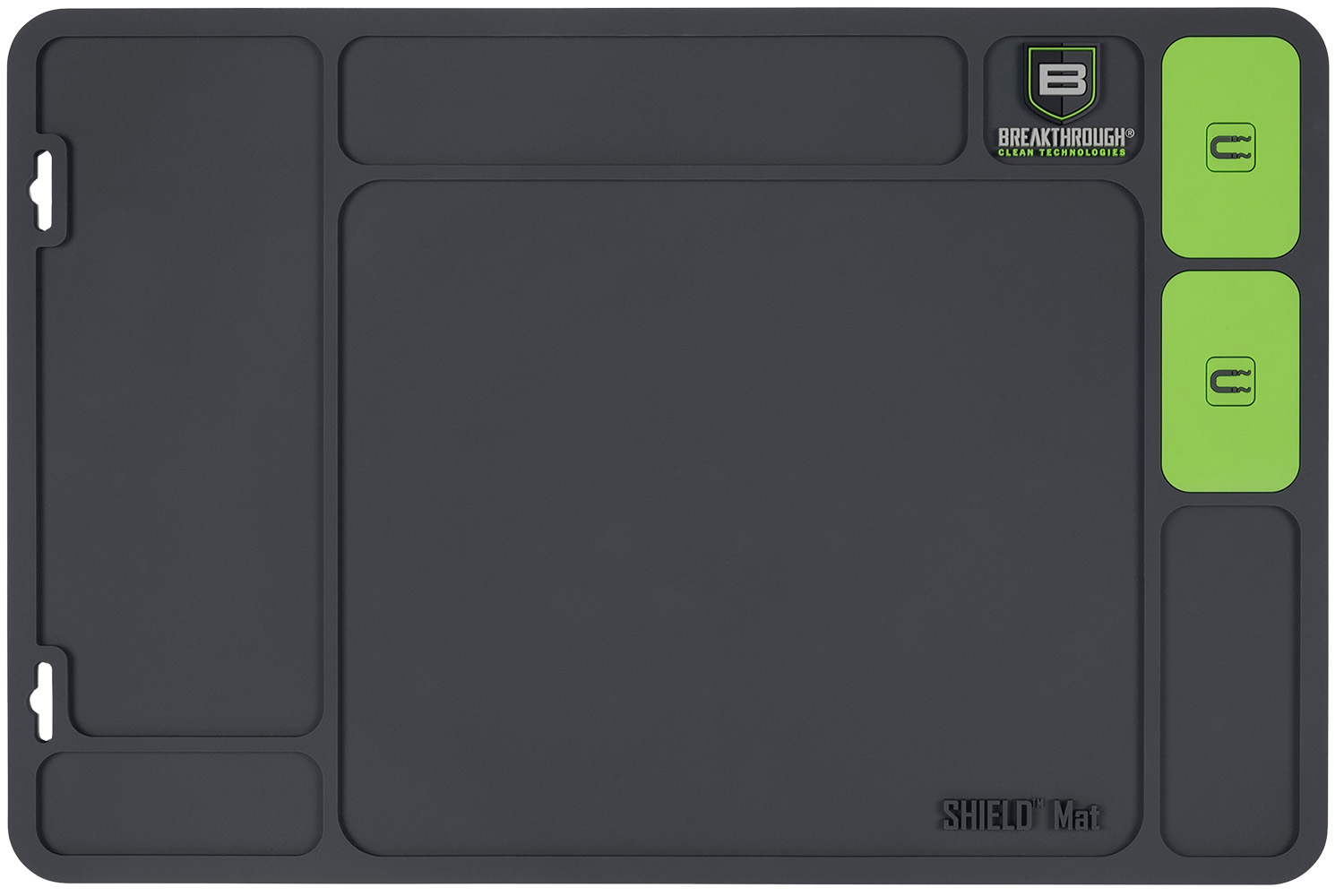 Breakthrough SHIELD gun cleaning mat with compartments