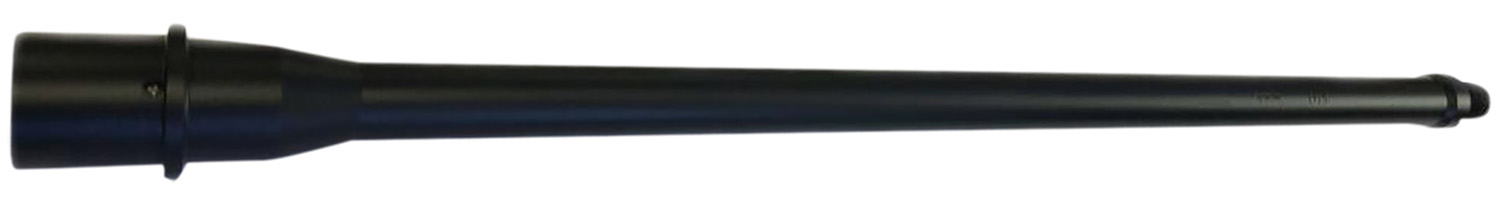 Long black rifle barrel isolated on white