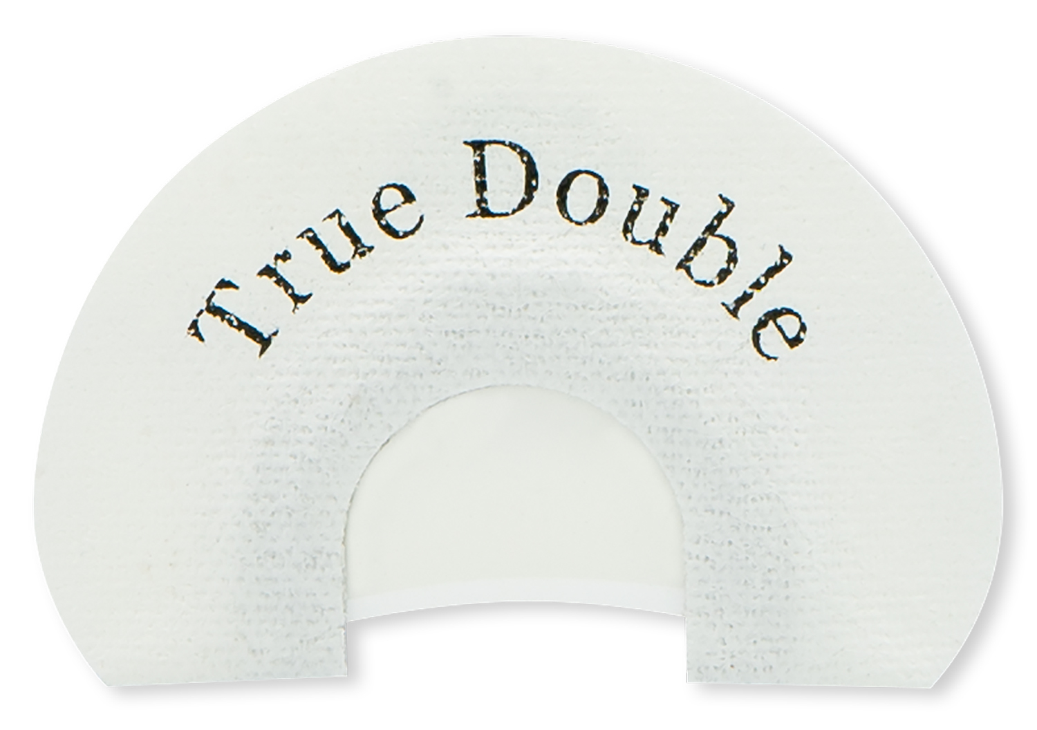 White turkey diaphragm call labeled True Double