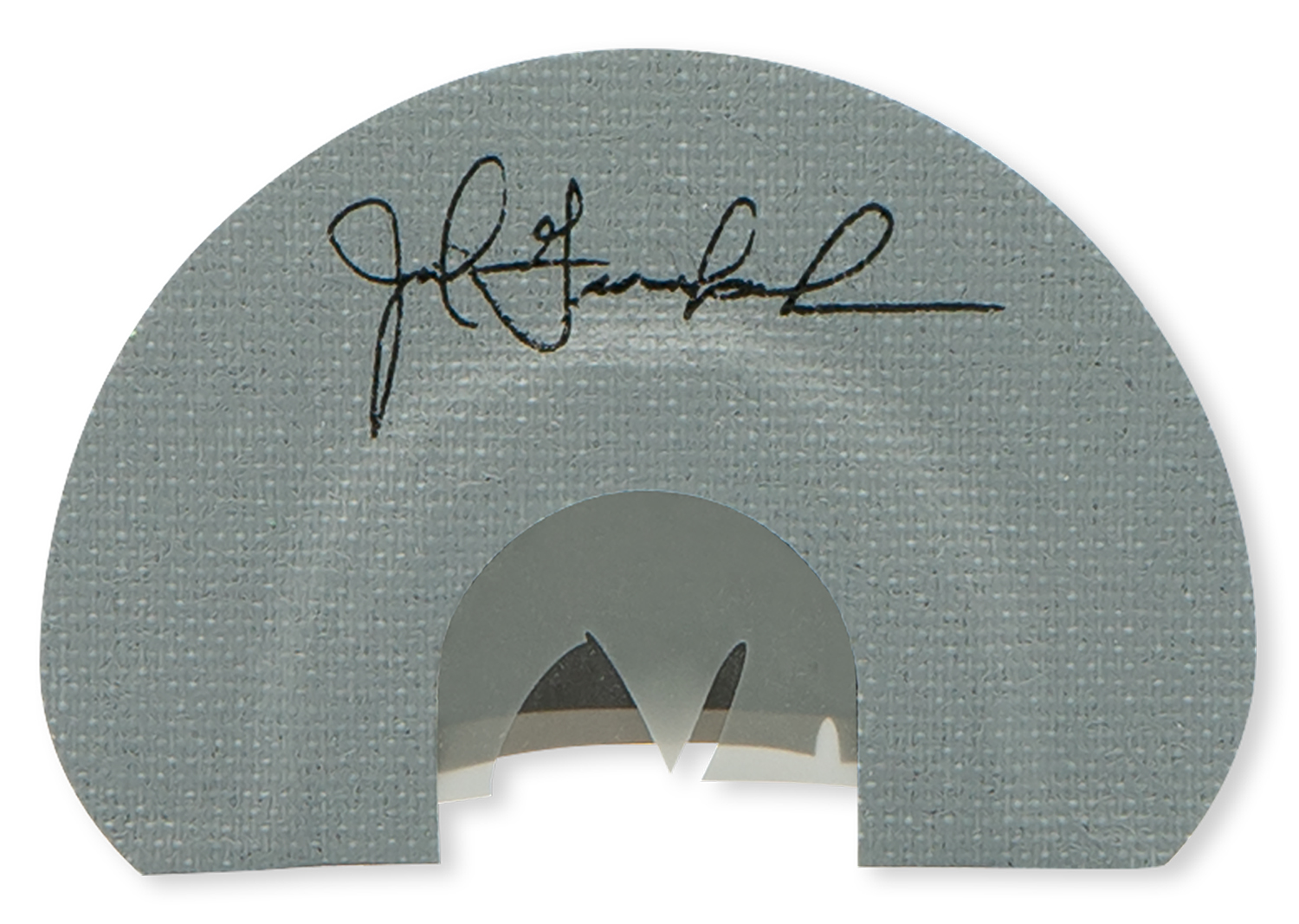 Semicircular textured material sample with central arch cutout