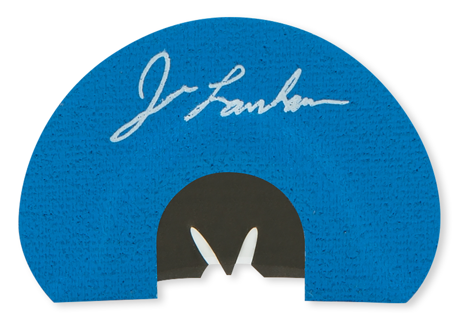 Blue semicircle artwork with bunny ears silhouette